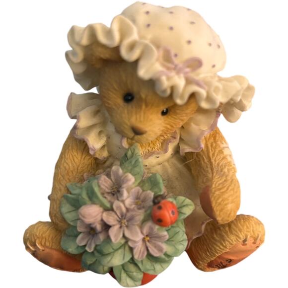 New Cherished Teddies Violet Blessings Bloom When You Are Near 156280, 1995, Box - Picture 1 of 3